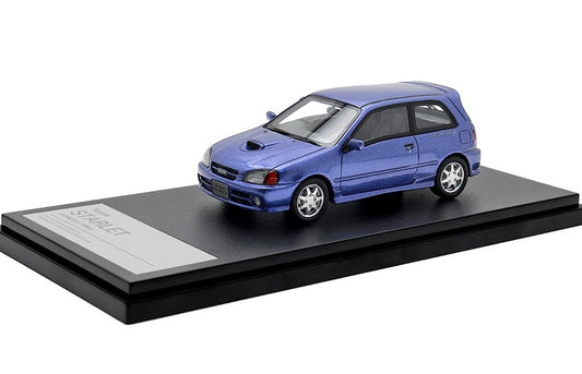 [ Back-order ] Hi-Story HS426BL 1:43 Toyota STARLET GLANZA V (1996) Purplish Blue Mica Metallic Resin