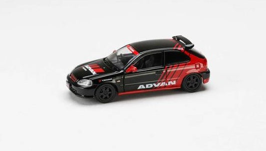 [ Back-order ] Hobby Japan HJ643016CAV 1:64 Honda civic Type R (EK9) 1997 YOKOHAMA ADVAN Customized Color Version