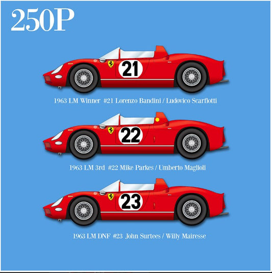 K841 Model Factory Hiro 1:12 Ferrari 250P LM 1963 #21 winner / #22 / #23 Fulldetail Kit