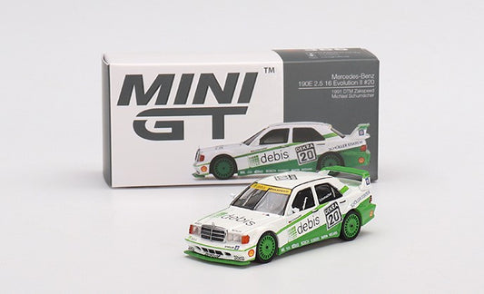 MGT00366-L TSM MINI-GT 1:64 Mercedes Benz 190E 2.5-16 Evolution II DTM 1991 #20 M.Schumacher Zakspeed LHD