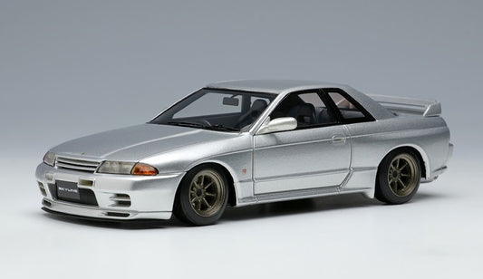 [ Back-order ] Make Up EIDOLON EM424C 1:43 Nissan Skyline GT-R (BNR32) (RS Watanabe 8 spoke wheels) Jet Silver Metallic