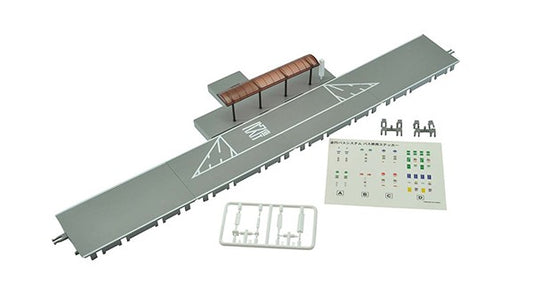 [ Back-order ] TOMYTEC 325598 The Bus Collection (BS-002) Running System Bus stop unit set B Diorama Supplies