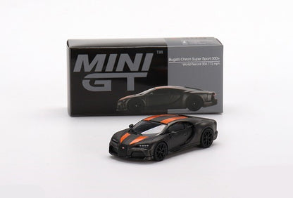 MGT00409-L TSM MINI-GT 1:64 Bugatti Chiron Super Sport 300+ World Record 304.773mph LHD