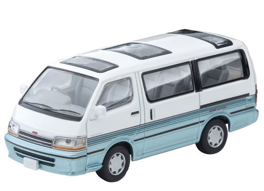 LV-N208d TOMYTEC Tomica 1:64 Toyota Hiace Wagon Super Custom (White/Light Blue) 1990 330806