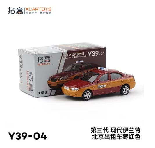 Y39-04 拓意 XCARTOYS 1:64 Elantra Beijing Taxi