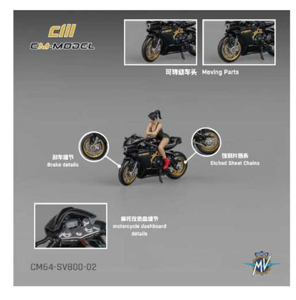 CM-Model CM64-sv800-02 1:64 Scale MV Agusta Superveloce SV800 Black