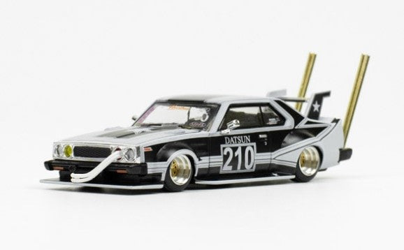 PR640073 POP RACE 1:64 Nissan Skyline C210 BOSOZOKU STYLE MATT BLACK (WITH CHASE CAR)