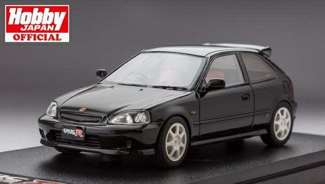 [ Back-order ] MARK43 PM4340CBK 1:43 Honda Civic Type R (EK9) Starlight Black Pearl Carbon Bonnet