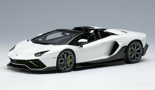 [ Back-order ] Make Up EIDOLON EM635D 1:43 Lamborghini Aventador LP780-4 Ultime Roadster 2021 Bianco Opalis / Black Accent