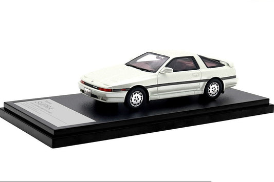 [ Back-order ] Hi-Story HS441PW 1:43 Toyota SUPRA 3.0GT Turbo Limited (1987) White Pearl Mica Resin