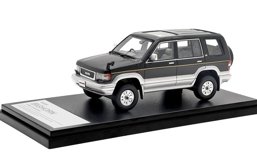 [ Back-order ] Hi-Story HS417BK 1:43 ISUZU BIGHORN (1993) Customized Ebony Black/Light Silver Metallic Resin