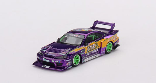 MGT00576-R TSM MINI-GT 1:64 Nissan SILVIA (S15) LB-Super Silhouette #555 2022 Formula Drift Japan RHD