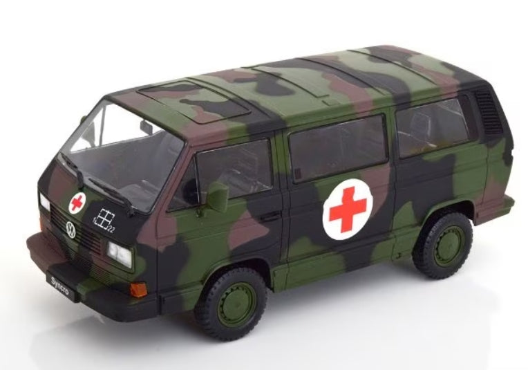 KKDC180969S KK scale 1:18 Volkswagen VW Bus T3 Syncro 1987 Army Ambulance