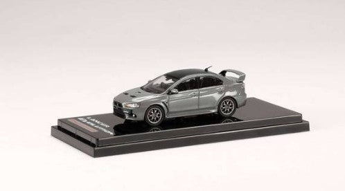 [ Back-order ] Hobby Japan HJ642053BGM 1:64 Mitsubishi Lancer Evolution 10 Final Edition Titanium Gray Metallic / Carbon Roof Die-cast