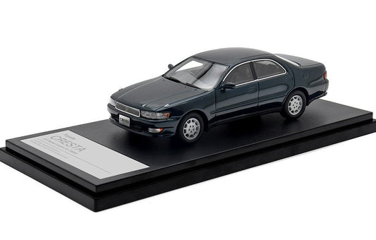 [ Back-order ] Hi-Story HS437BL 1:43 Toyota CRESTA 2.5 Super Lucent G (1994) Dark Turquoise Mica Resin