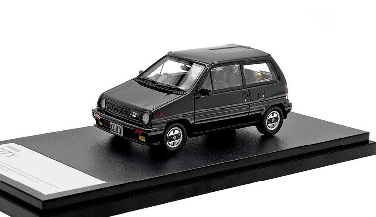 [ Back-order ] Hi-Story HS397BK 1:43 Honda CITY R (1985) Blackburn Metallic Resin