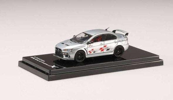 [ Back-order ] Hobby Japan HJ643053BS 1:64 Mitsubishi LANCER EVOLUTION 10 Ralliart Cool Silver Metallic