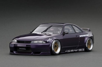 IG3032 ignition model 1:18 PANDEM GT-R (BCNR33) Purple Resin