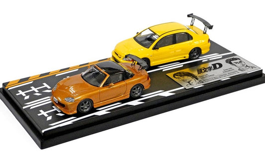 [ Back-order ] MODELER'S MD64206 1:64 Satoshi Omiya Roadster (NB8C) & Kobayakawa Lancer Evolution VII