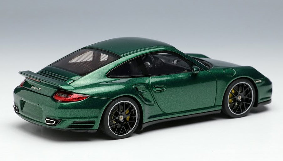 [ Back-order ] Make Up EIDOLON EM604F 1:43 Porsche 911 (997.2) Turbo S 2011 Racing Green Metallic