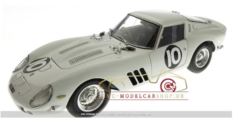 M-251 CMC 1:18 Ferrari 250 GTO, RHD, Chassis #3729 2nd place Tourist Trophy 1962, Graham Hill, #10