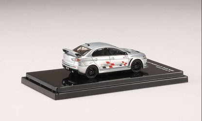 [ Back-order ] Hobby Japan HJ643053BS 1:64 Mitsubishi LANCER EVOLUTION 10 Ralliart Cool Silver Metallic