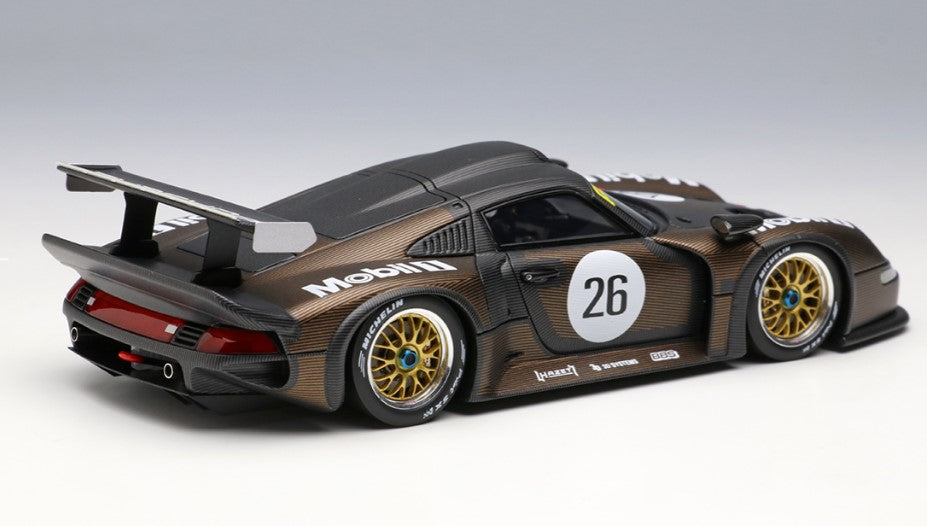 [ Back-order ] Make Up EIDOLON EM471B 1:43 Porsche 911 GT1 Le Mans 24 Hours Test 1996 No,26 Carbon