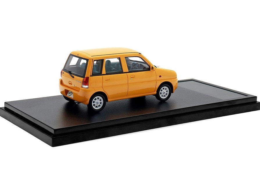 [ Back-order ] Hi-Story HS432YE 1:43 SUBARU PLEO NICOT (2002) Mandarin Yellow Resin