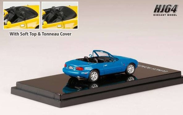 [ Back-order ] Hobby Japan HJ642025ABL 1:64 EUNOS ROADSTER (NA6CE) with Tonneau Cover Mariner Blue