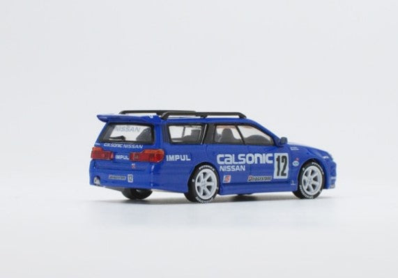 PR640059 POP RACE 1:64 Nissan STAGEA CALSONIC Blue