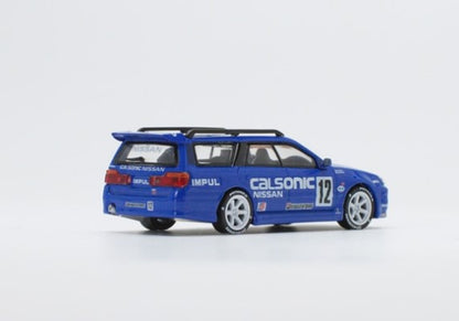 PR640059 POP RACE 1:64 Nissan STAGEA CALSONIC Blue