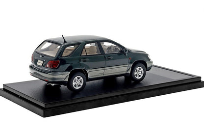 [ Back-order ] Hi-Story HS449GR 1:43 Toyota HARRIER 3.0 FOUR G Package (1997) Green Mica Resin