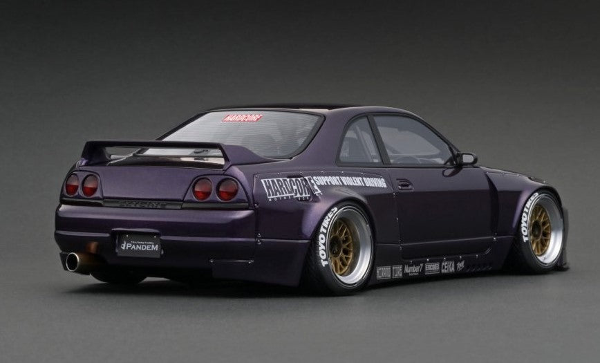 IG3032 ignition model 1:18 PANDEM GT-R (BCNR33) Purple Resin