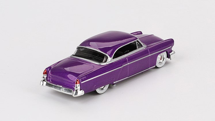 MGT00757-MJ TSM MINI-GT x Mijo 1:64 Lincoln Capri Hot Rod 1954 Metallic Purple LHD Blister pack