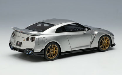 [ Back-order ] Make Up EIDOLON EM684C 1:43 Nissan GT-R Premium Edition T-spec 2024 Ultimate Metal Silver