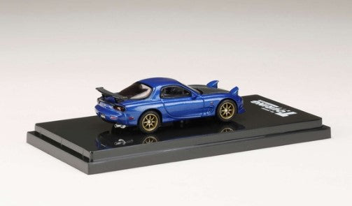 [ Back-order ] Hobby Japan HJ643007BBL 1:64 Efini RX-7 FD3S (A Spec.) GT WING Innocnt Blue Mica  Die-cast