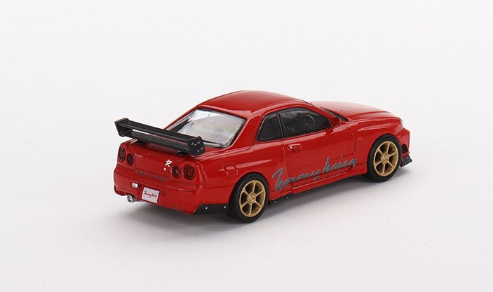 MGT00543-R TSM MINI-GT 1:64 Nissan GT-R R34 Tommykaira R-z Red RHD