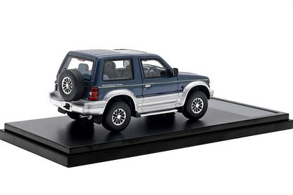 [ Back-order ] Hi-Story HS446BL 1:43 MITSUBISHI PAJERO METALTOP WIDE XR-II (1991) Normandy Blue/Grace Silver Resin