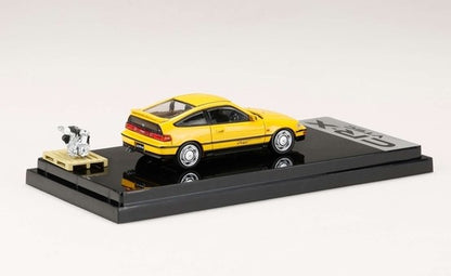 [ Back-order ] Hobby Japan HJ642005Y 1:64 Honda CR-X SiR (EF8) 1989 with Enigne Display Model Yellow