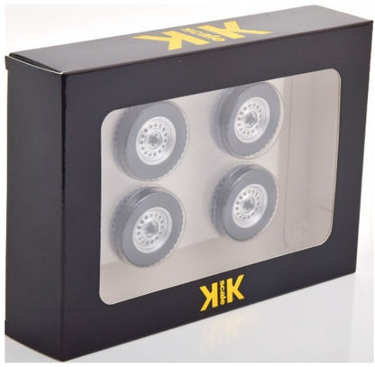 KKDCACC013 KK scale 1:18 Volkswagen VW T3 Syncro Tire Set with spoke rims silver