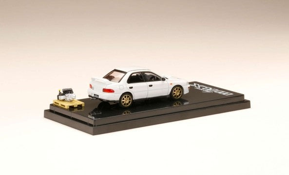 [ Back-order ] Hobby Japan HJ642013BW 1:64 Subaru IMPREZA WRX (GC8) 1992 Customized Version with Engine Display Model