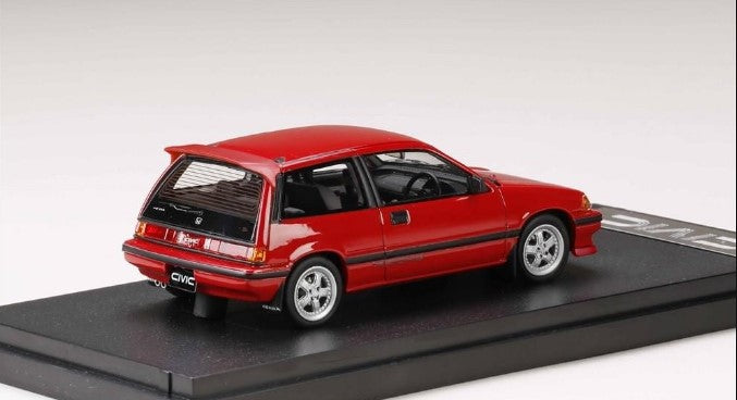 [ Back-order ] MARK43 PM4399CR 1:43 Honda Civic Si (AT) 1984 with MUGEN MR-5 Wheel Red