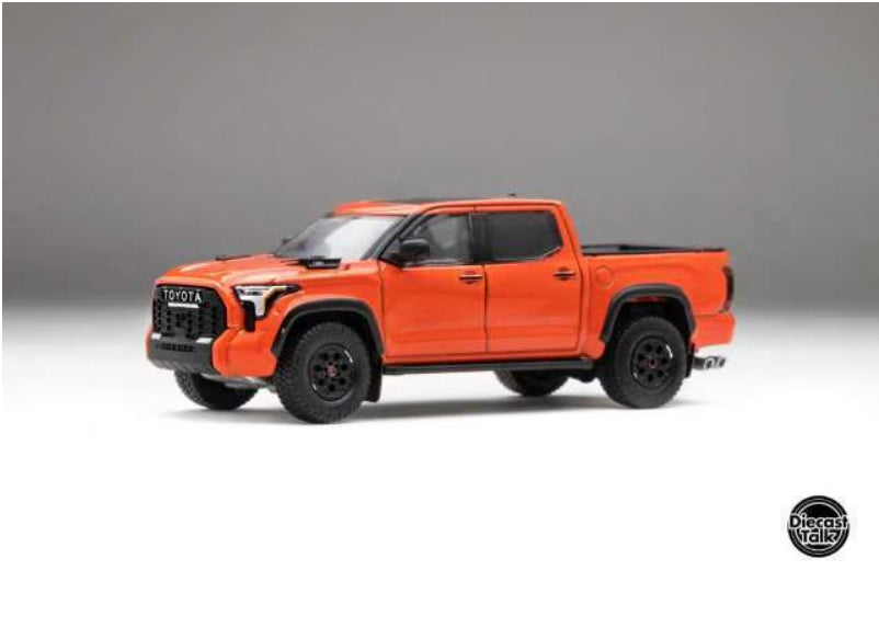 DTG0024-SO GCD Gaincorp Products 1:64 Toyota Tundra TRD PRO Solar Octane DiecastTalk Special Order