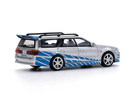 PR640060 POP RACE 1:64 Nissan STAGEA Blue/Silver