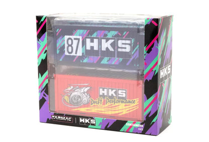 T64C-001-HKS Tarmac Works 1:64 Set of 2 Containers HKS