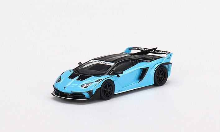 MGT00494-L TSM MINI-GT 1:64 LB-Silhouette WORKS Lamborghini Aventador GT EVO Baby Blue LHD