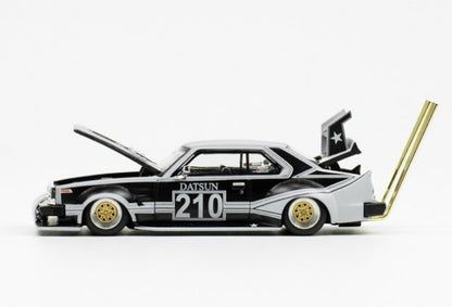 PR640073 POP RACE 1:64 Nissan Skyline C210 BOSOZOKU STYLE MATT BLACK (WITH CHASE CAR)