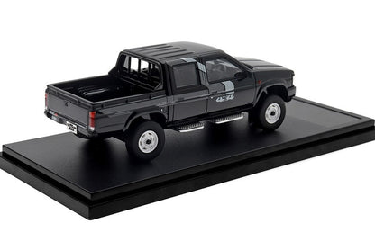 [ Back-order ] Hi-Story HS422BK 1:43 NISSAN DATSUN 4WD Double Cab AD (1985) Black Resin