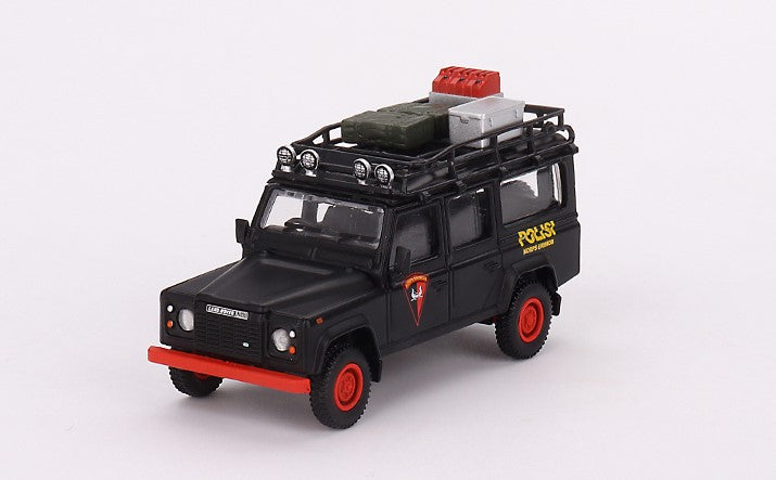 MGT00522-R TSM MINI-GT 1:64 Land Rover Defender 110 Mobile Brigade Corps (KORPS BRIMOB) RHD Indonesia Exclusive