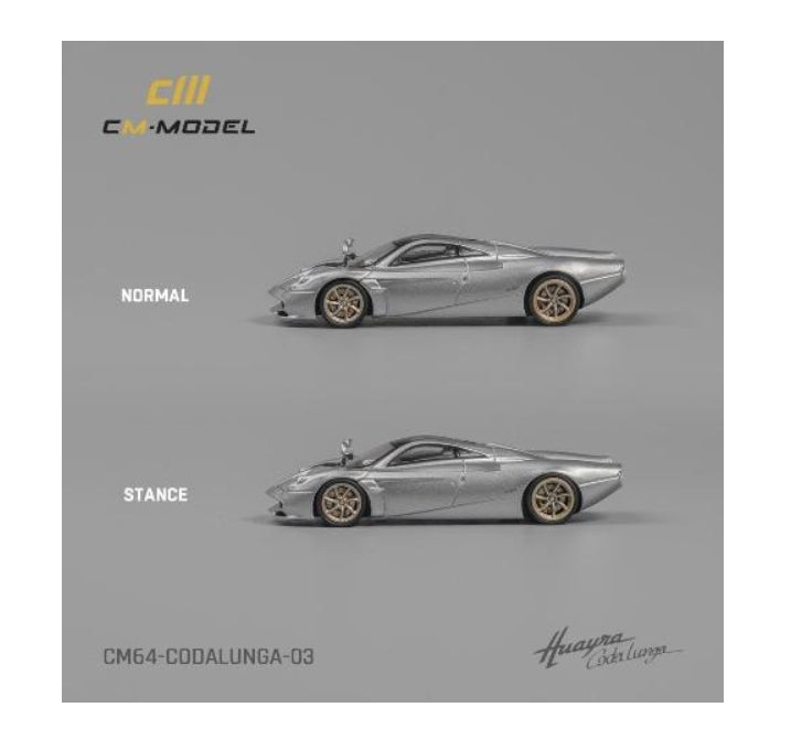 CM64-Codalunga-03 CM-MODEL 1:64 Pagani Codalunga Metallic Silver